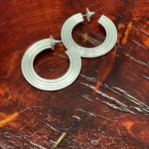 India Hicks Silver Hoop earrings
